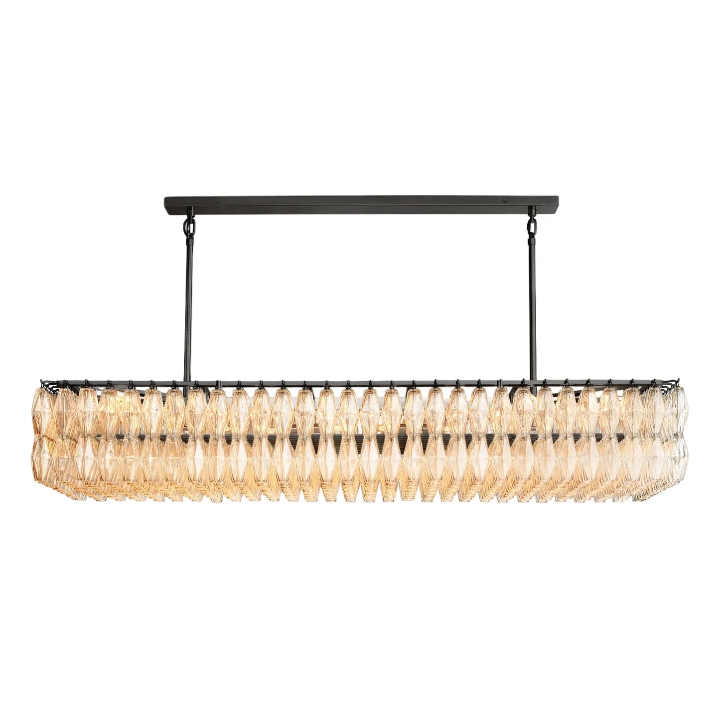 Ciara Glass Rectangular Chandelier
