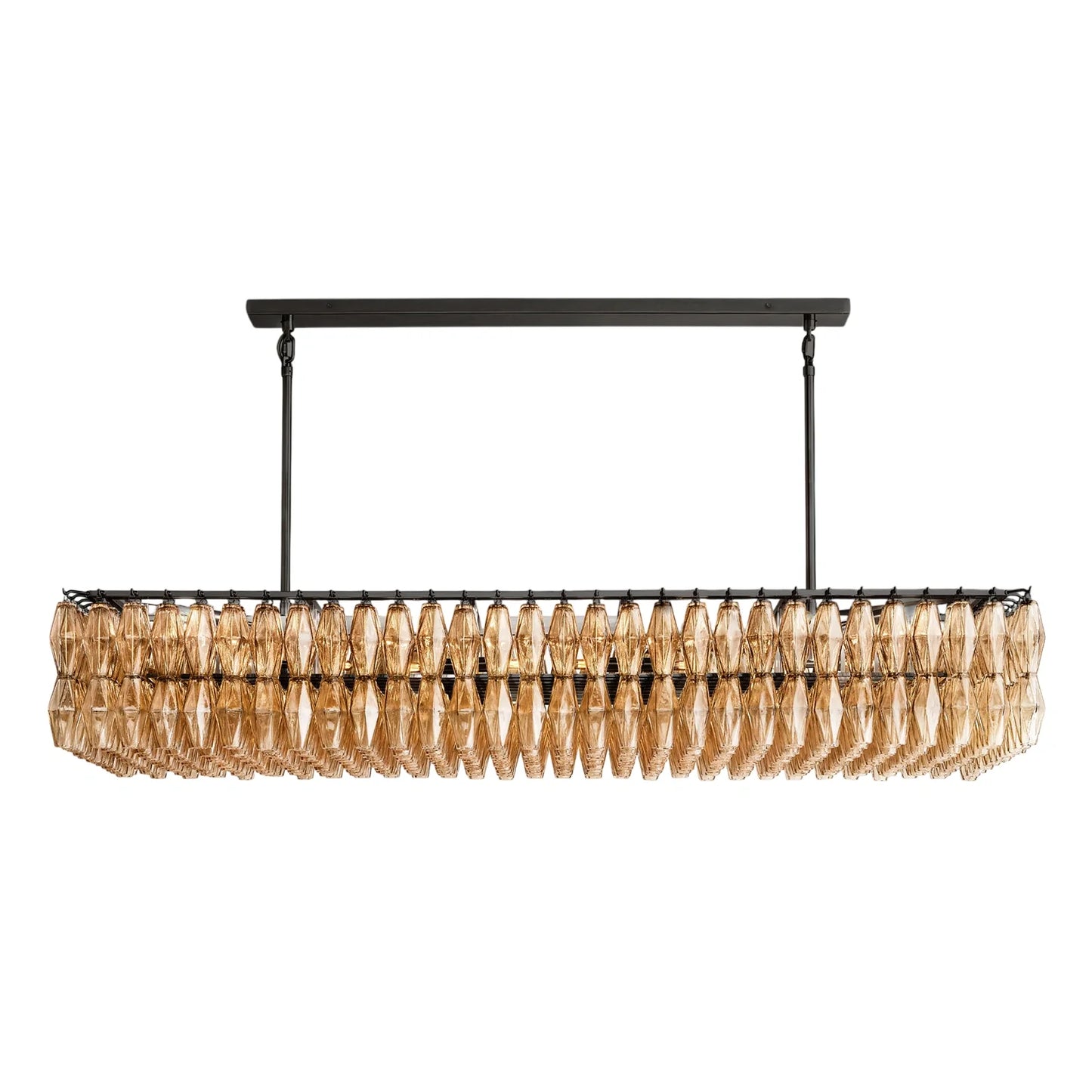 Ciara Glass Rectangular Chandelier