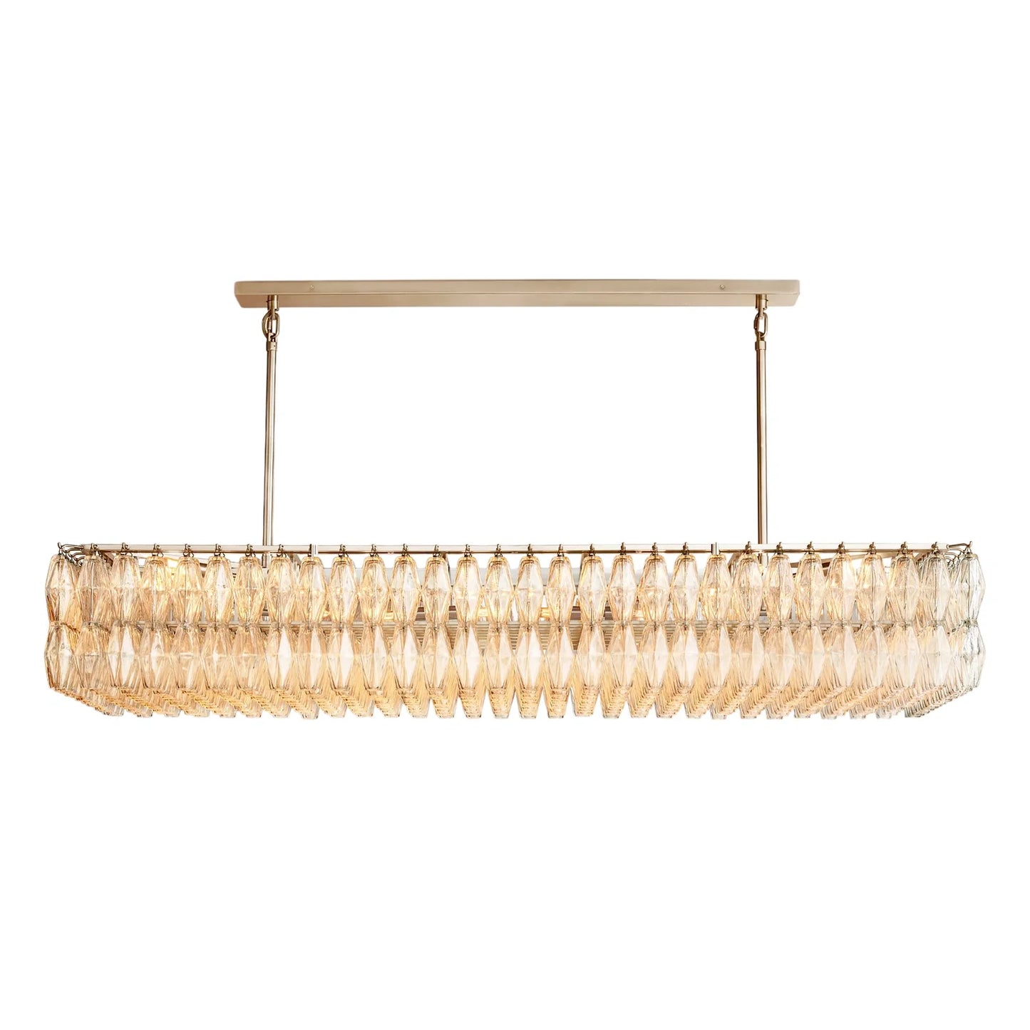 Ciara Glass Rectangular Chandelier