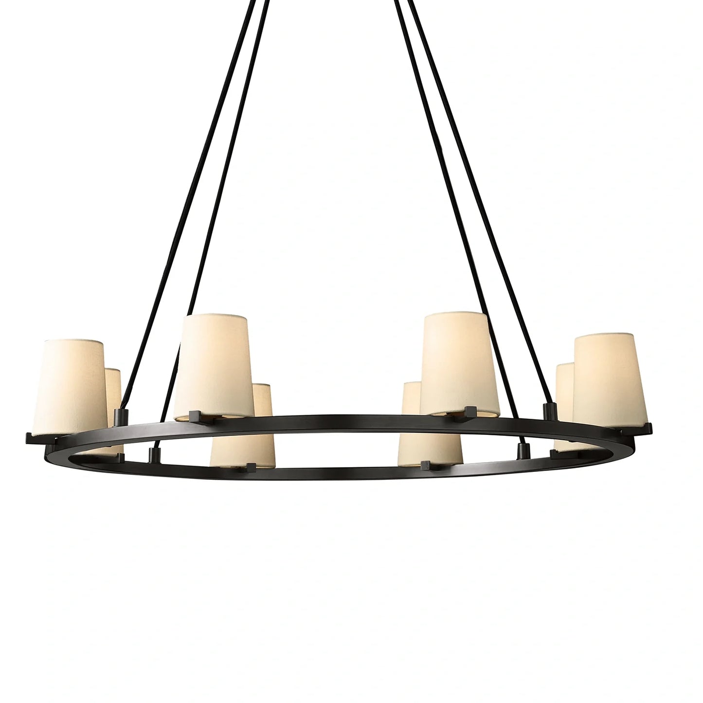 Mauillac Fabric Shade Round Chandelier