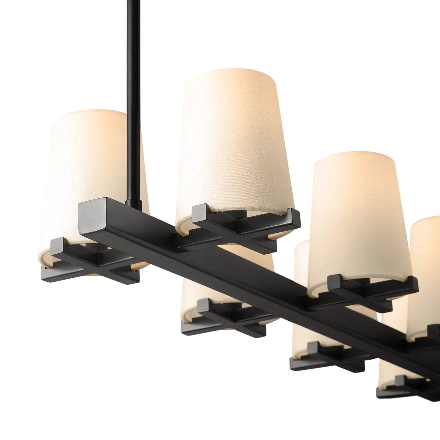 Mauillac Fabric Shade Linear Chandelier