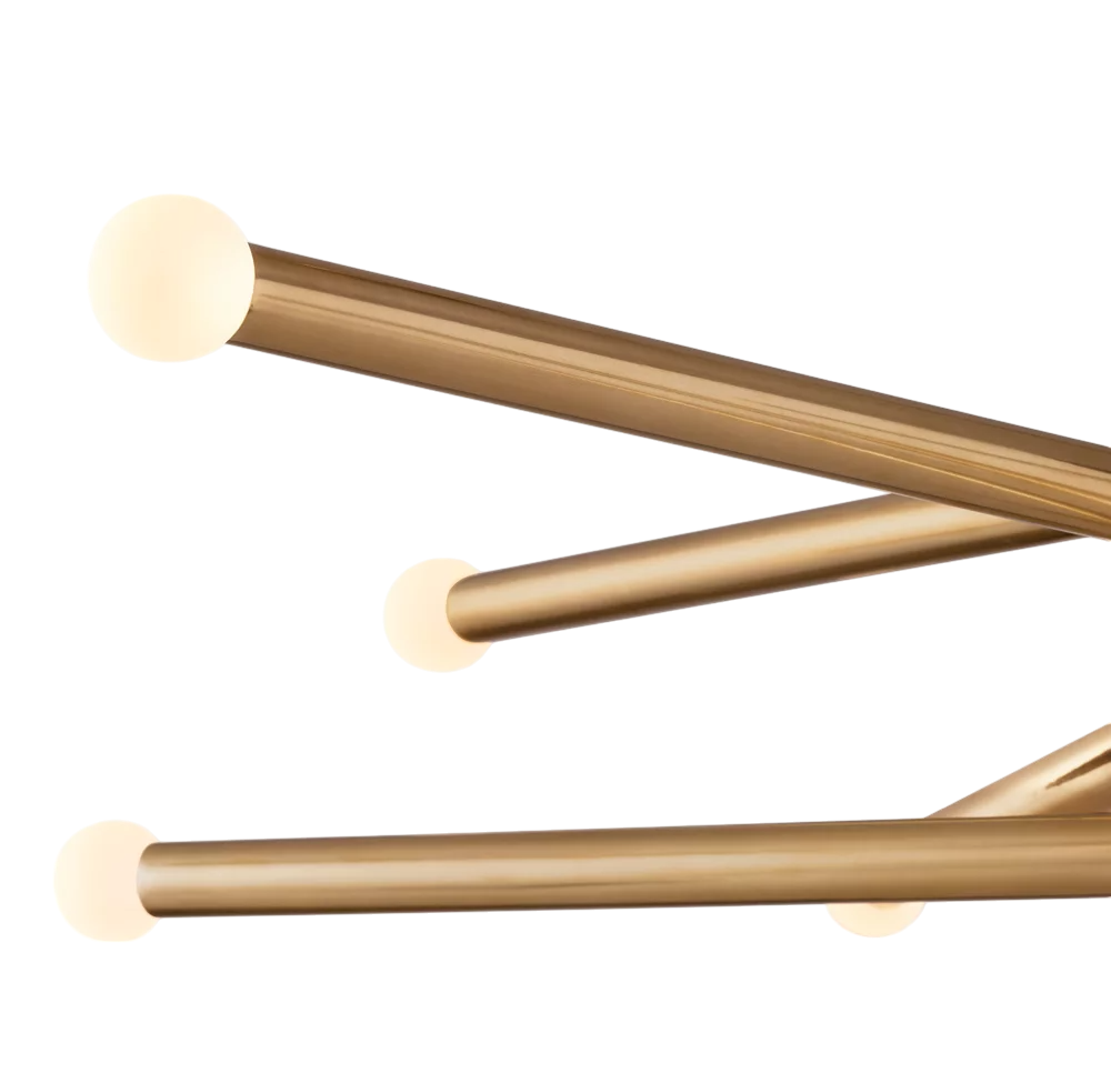Rousseaw 10-Light Mobile Etched Rod Chandelier