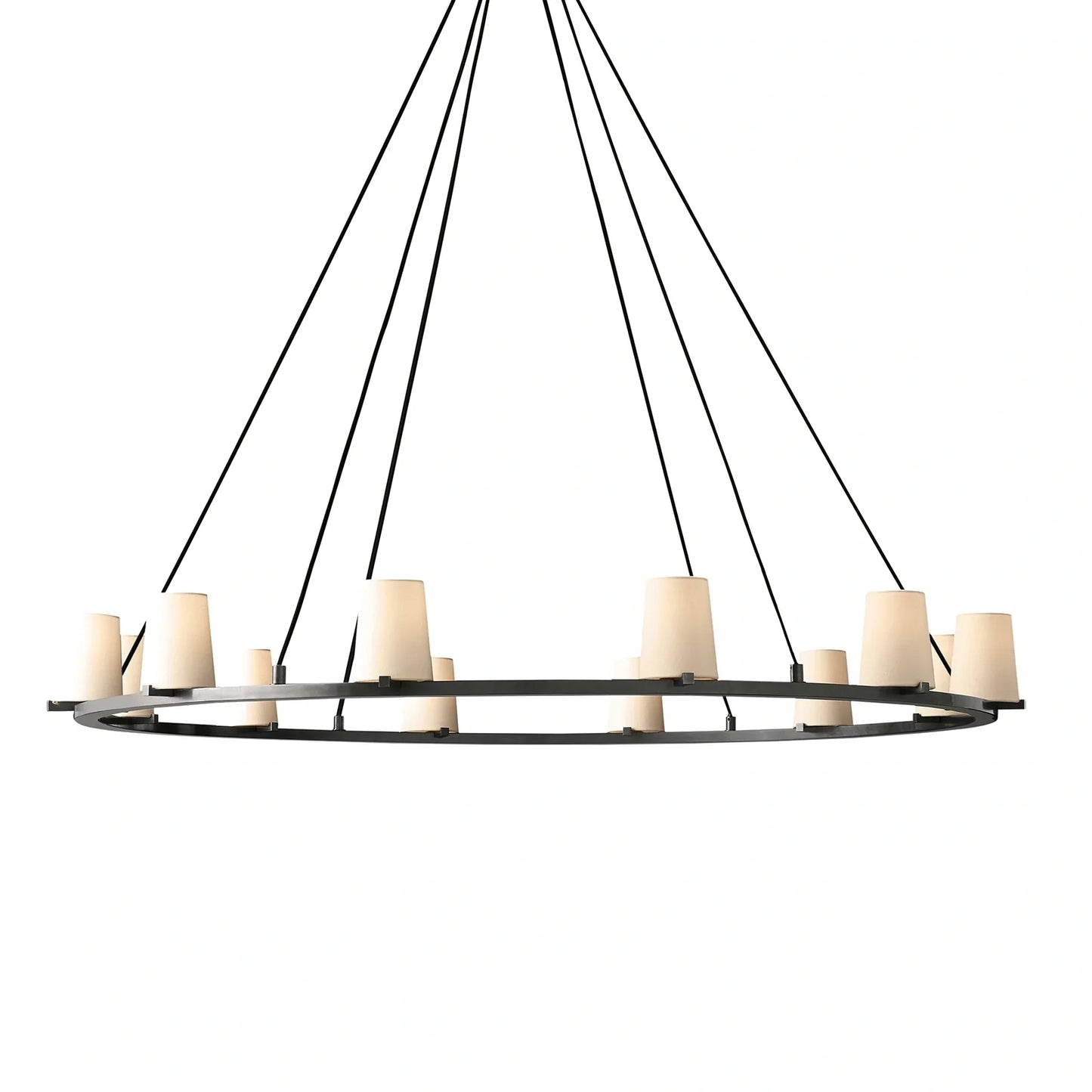 Mauillac Fabric Shade Round Chandelier