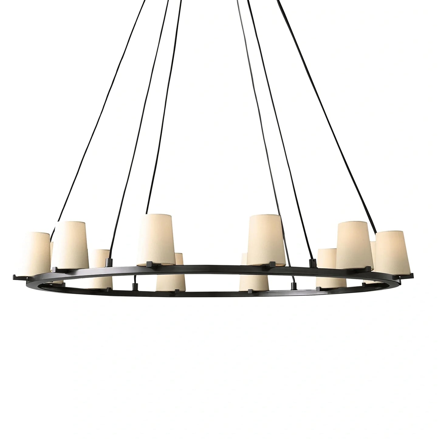 Mauillac Fabric Shade Round Chandelier