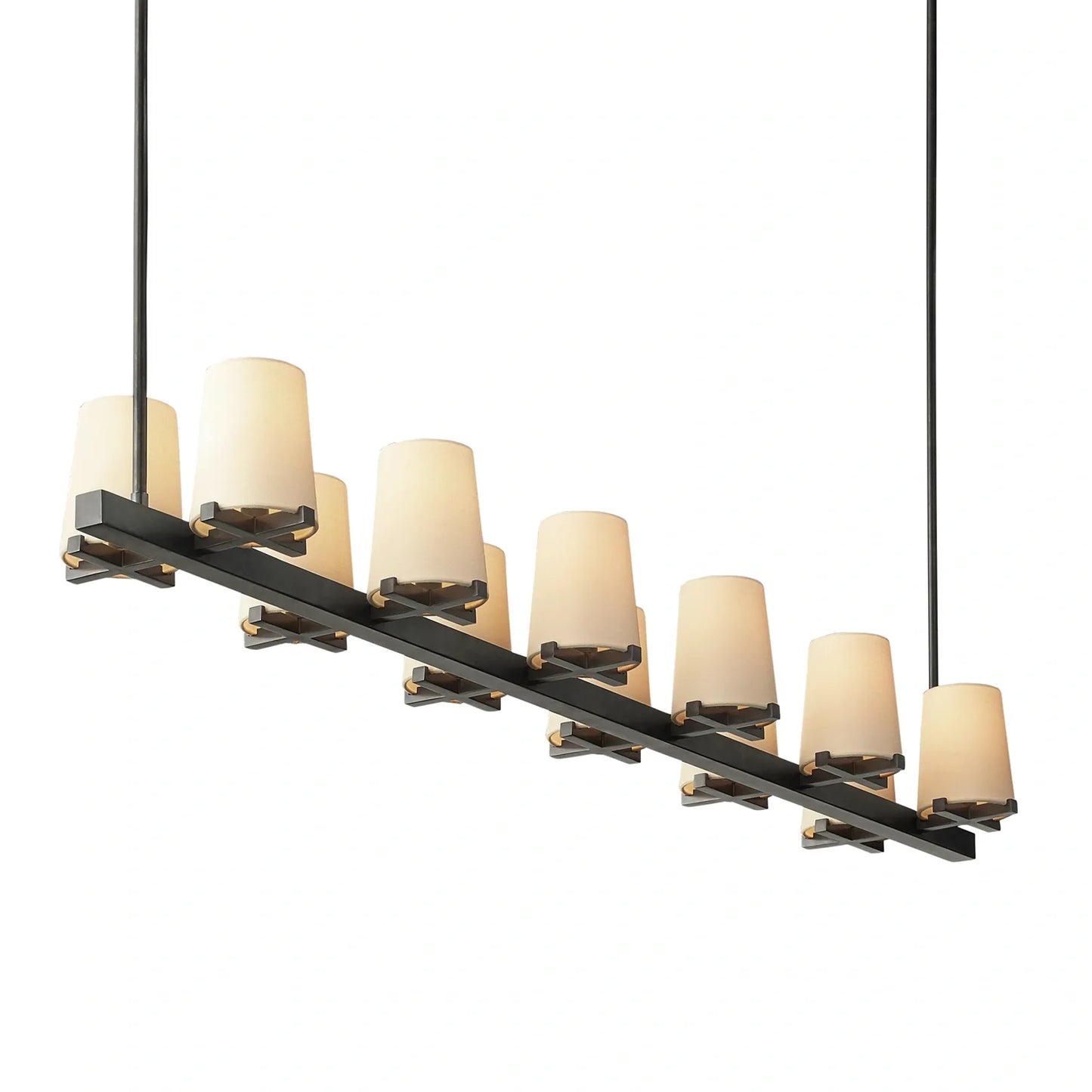 Mauillac Fabric Shade Linear Chandelier