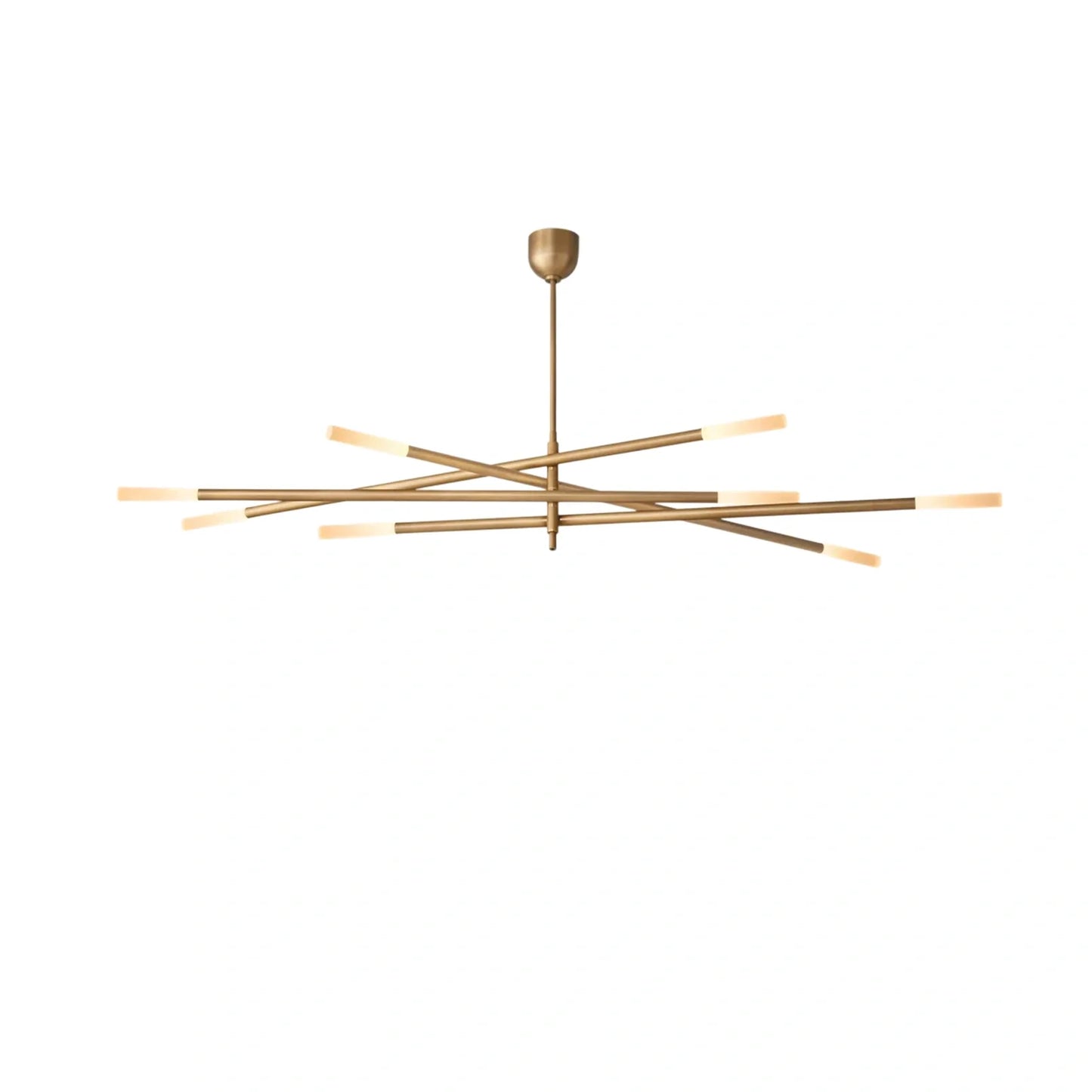 Rousseaw 8-Light Mobile Etched Rod Chandelier