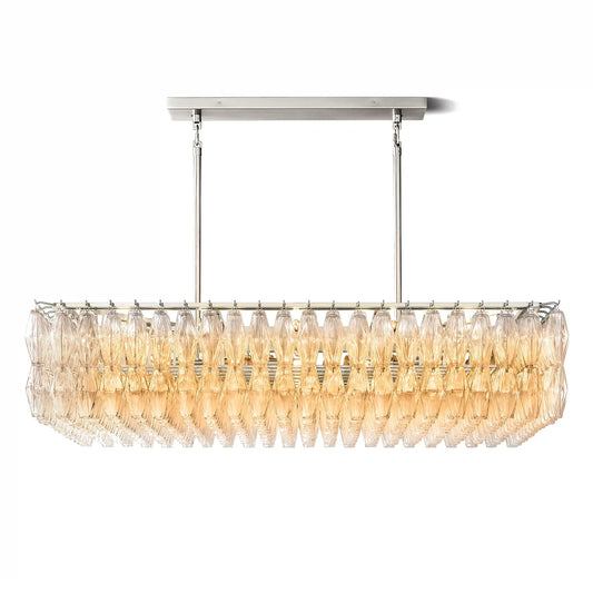 Ciara Glass Rectangular Chandelier