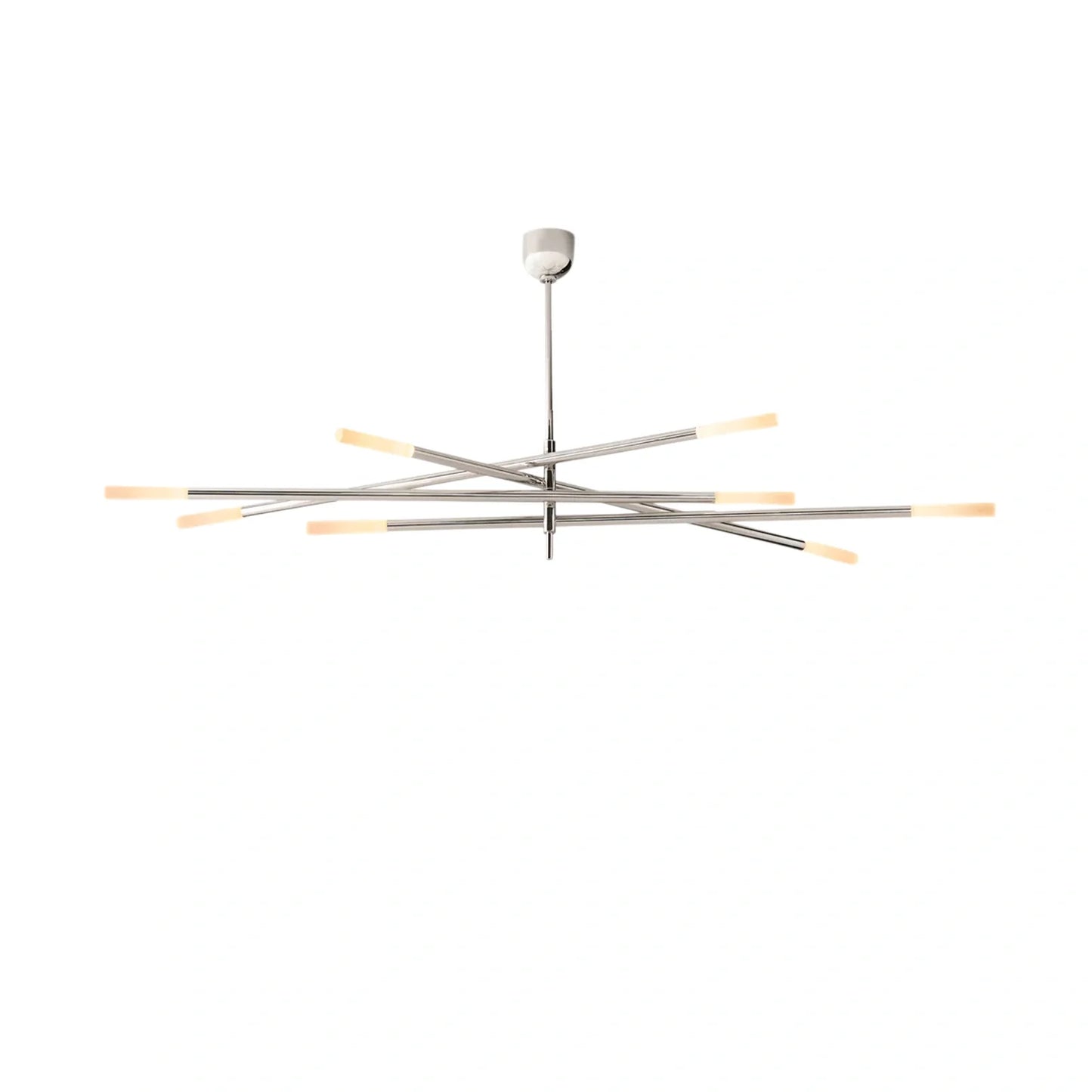 Rousseaw 8-Light Mobile Etched Rod Chandelier