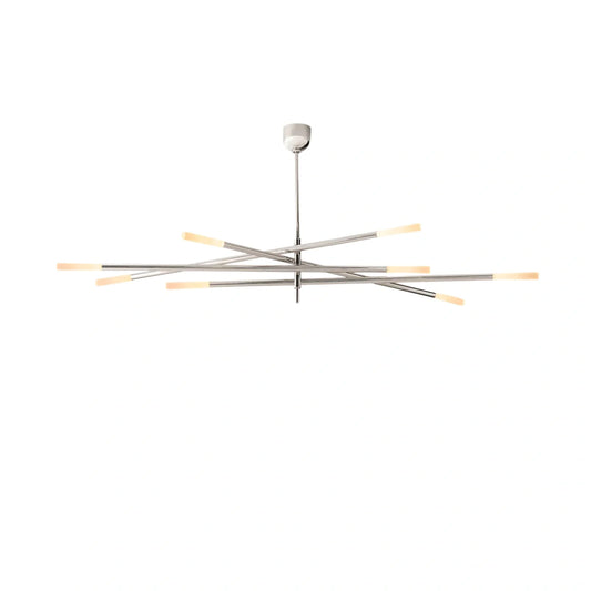 Rousseaw 8-Light Mobile Etched Rod Chandelier