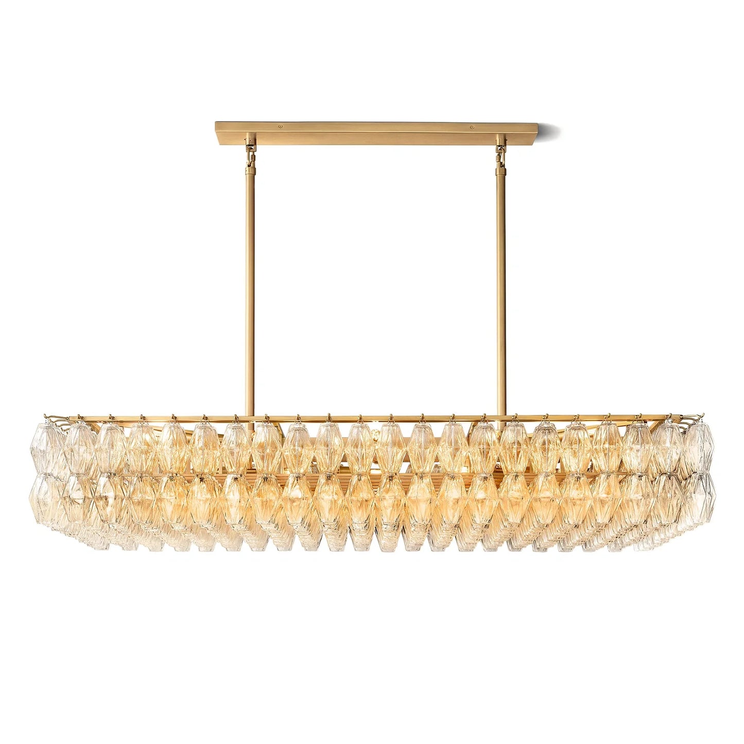 Ciara Glass Rectangular Chandelier