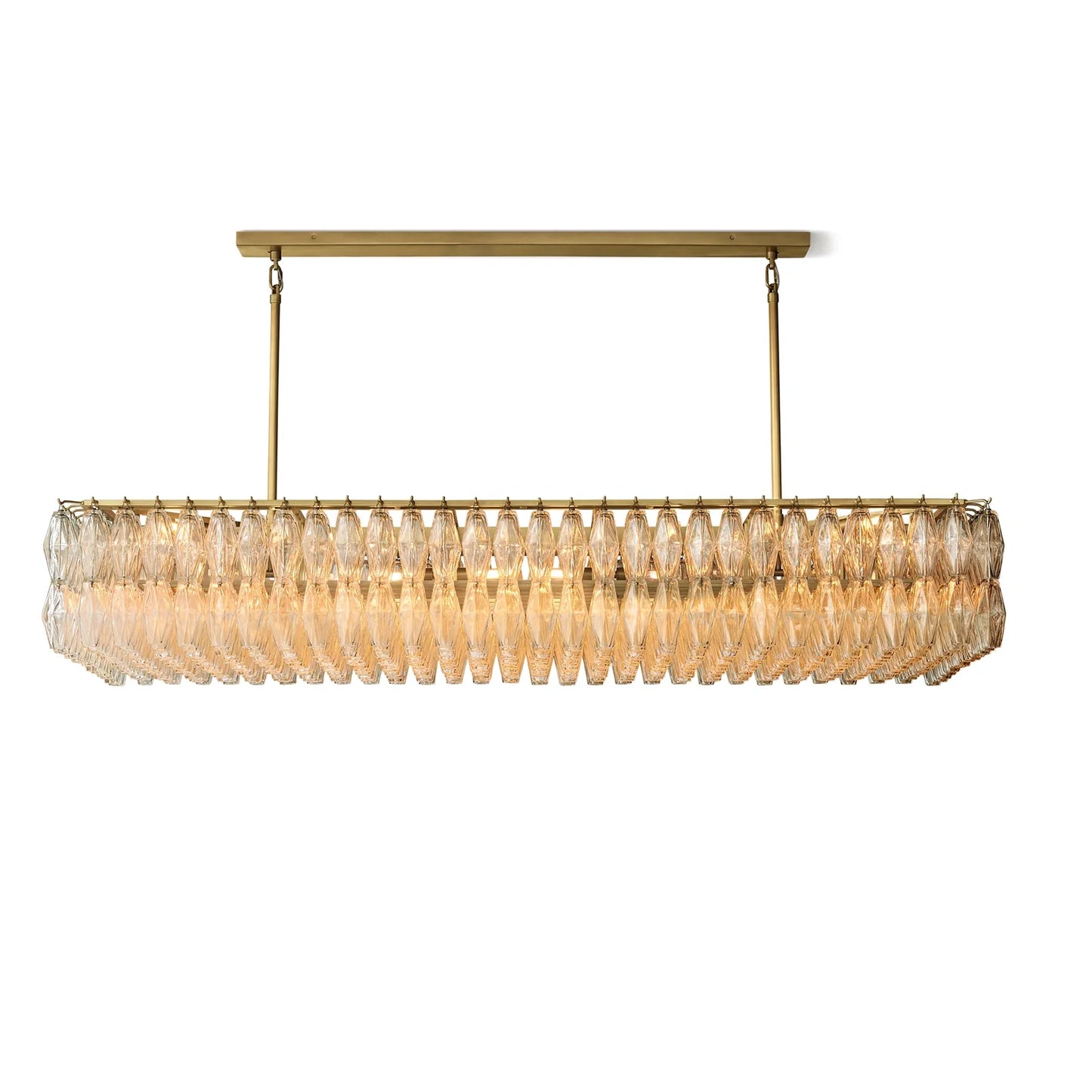Ciara Glass Rectangular Chandelier