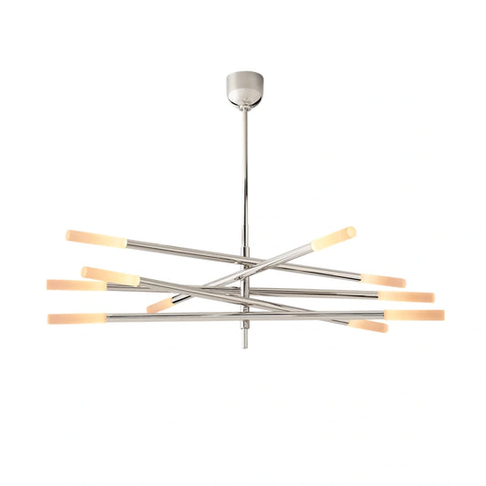 Rousseaw 10-Light Mobile Etched Rod Chandelier