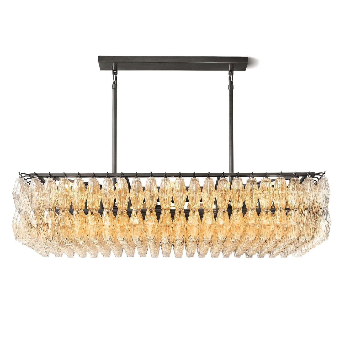 Ciara Glass Rectangular Chandelier