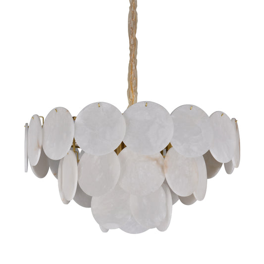 Alabaster Disc Three-layer Chandelier