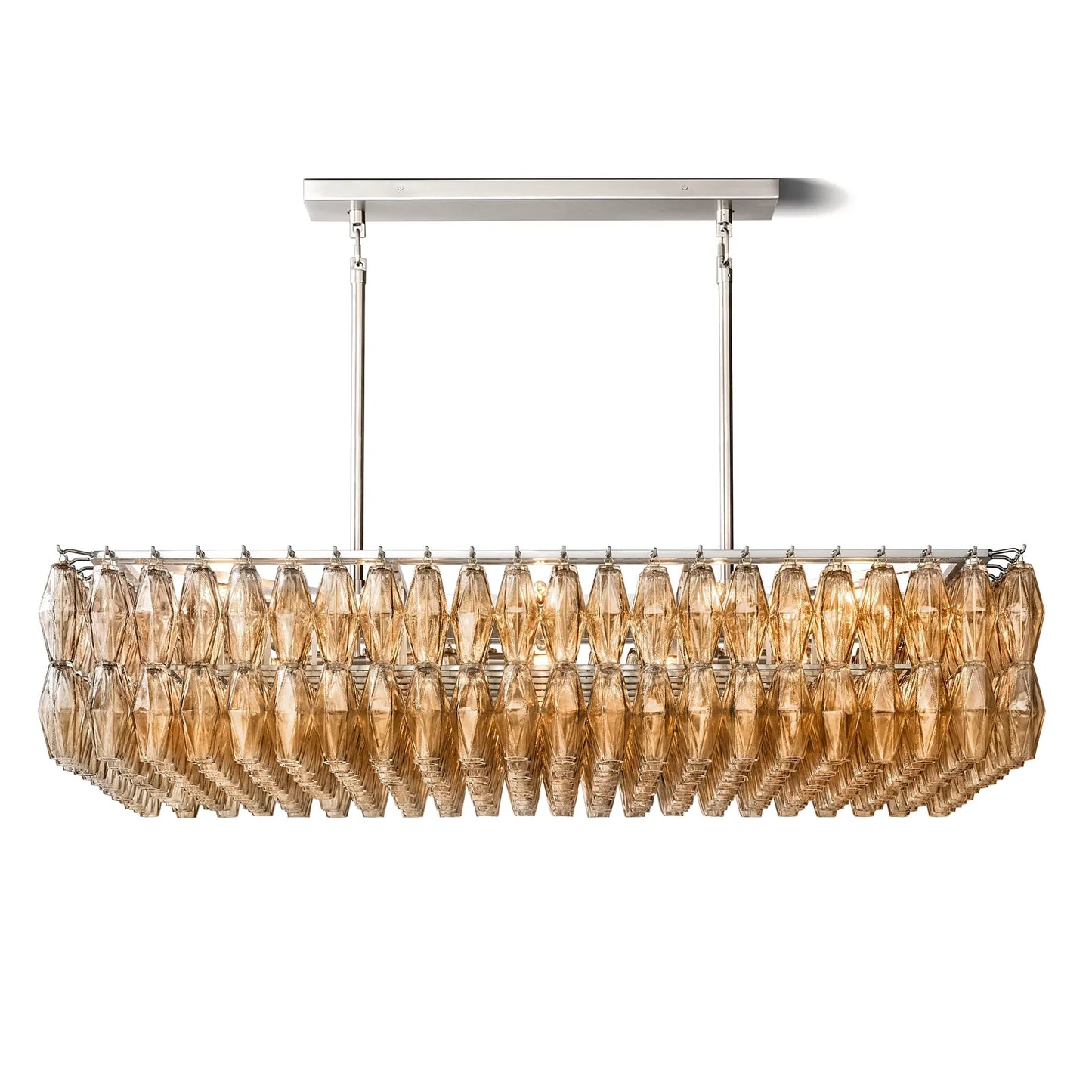 Ciara Glass Rectangular Chandelier