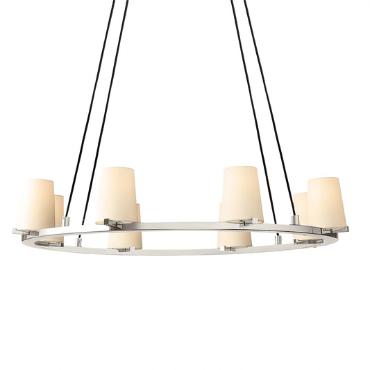 Mauillac Fabric Shade Round Chandelier