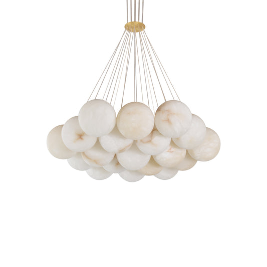 Alabaster Spherical Chandelier 19-Light