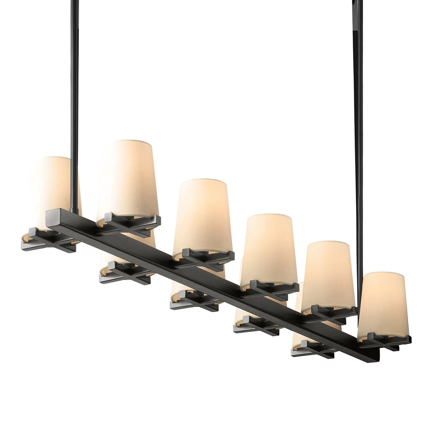Mauillac Fabric Shade Linear Chandelier