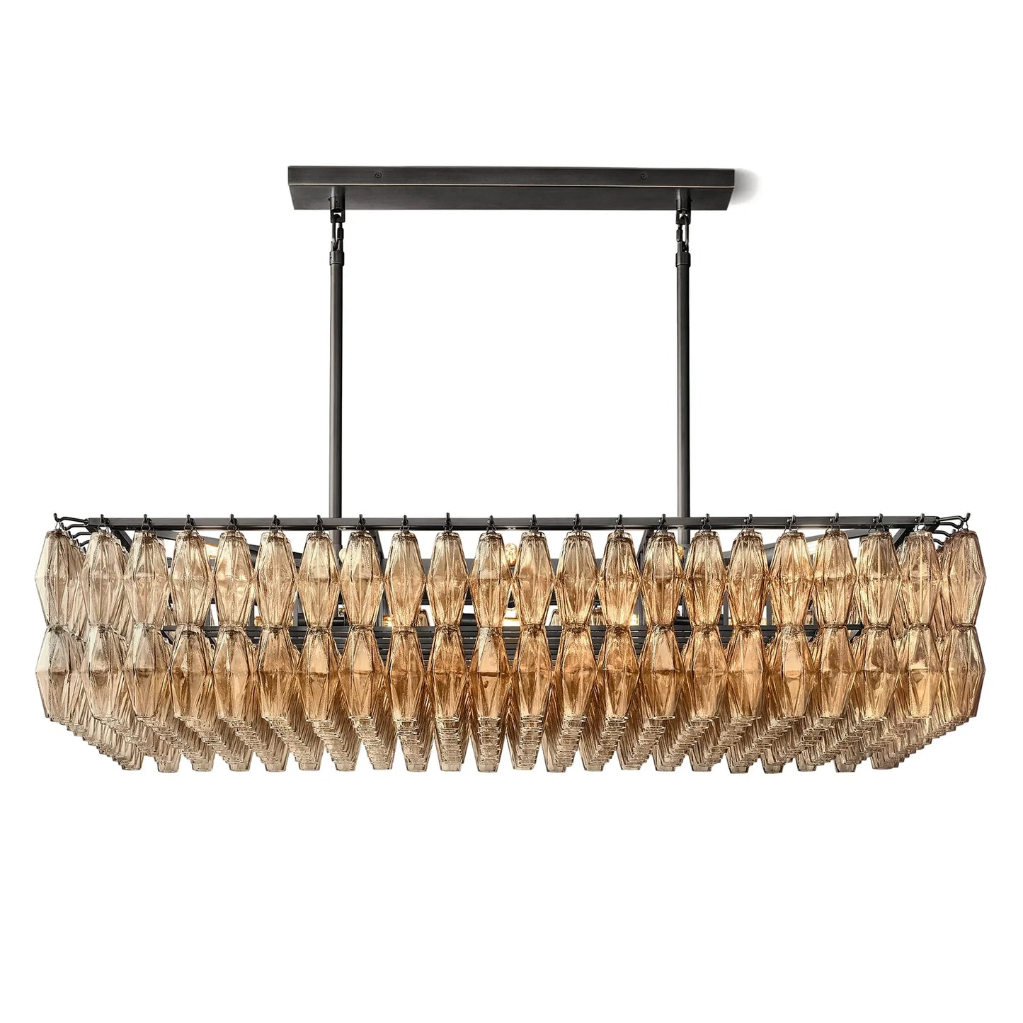 Ciara Glass Rectangular Chandelier