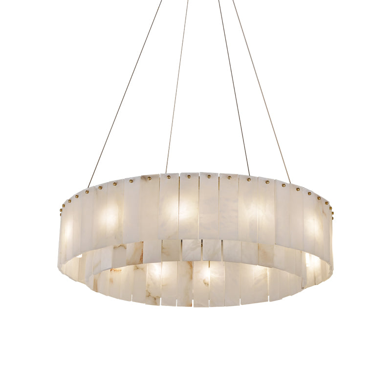 Alabaster Circle Double Layer Chandelier