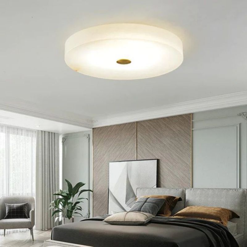 Alabaster Round Led Flushmount Ceiling Light