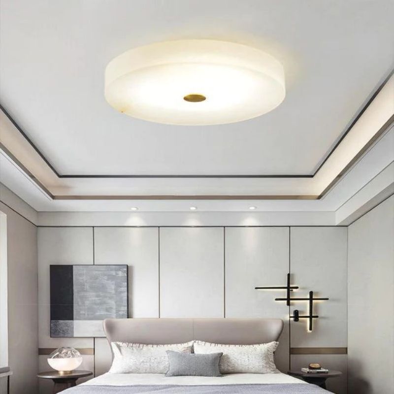 Alabaster Round Led Flushmount Ceiling Light