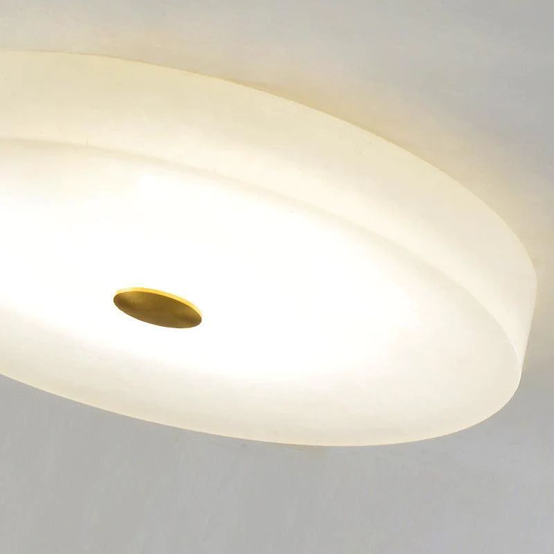 Alabaster Round Led Flushmount Ceiling Light