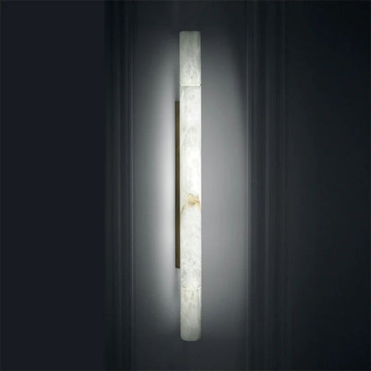 Alabaster Cylindrical Wall Sconce