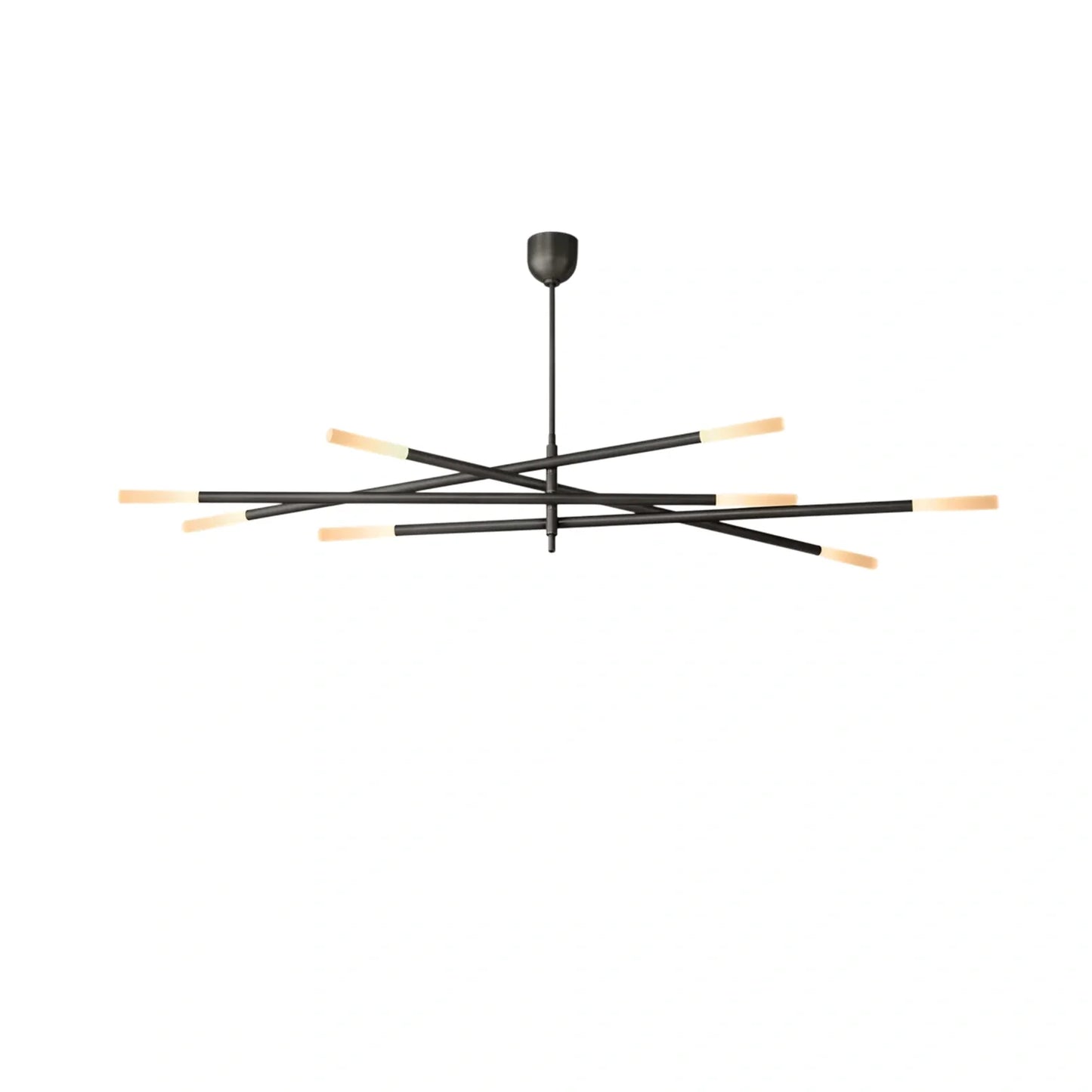Rousseaw 8-Light Mobile Etched Rod Chandelier